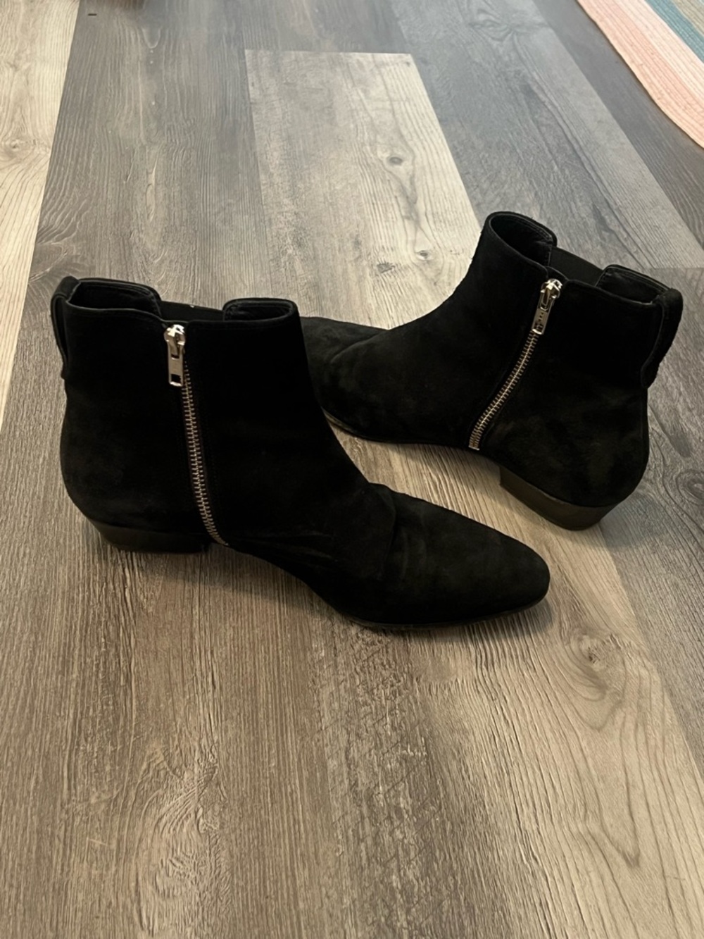 Isabel Marant Black suede Patsha Boots Size 40 / 10 US Chelsea Ankle - Picture 11 of 16